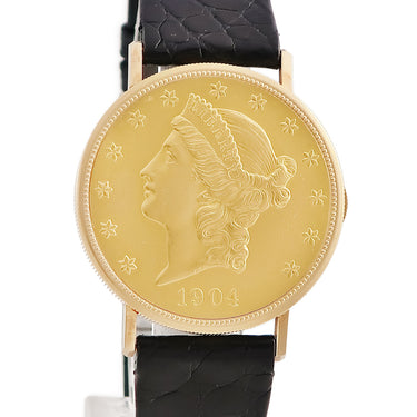 腕時計 ヴァシュロン・コンスタンタン VACHERON CONSTANTIN コイン ウォッチ 33059/000J-0000 手巻き メンズ OH済 K18YG無垢 20ドル 1904年