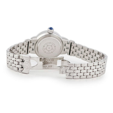 腕時計 チュードル TUDOR クレア ドゥ ローズ M35200-0001 I番 自動巻き レディース OH済 I番 デイト ローマン 青針 オパライン