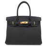エルメス HERMES バーキン30 ブラック トゴ ハンドバッグ ゴールド金具 新品 未使用 黒