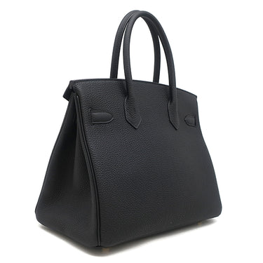 エルメス HERMES バーキン30 ブラック トゴ ハンドバッグ ゴールド金具 新品 未使用 黒