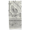 エルメス HERMES カレ140 カレジェアン ホワイト×ブラック カシミヤ シルク ストール 新品 未使用 シュヴァル ドゥ クール バンダナ