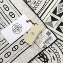 エルメス HERMES カレ140 カレジェアン ホワイト×ブラック カシミヤ シルク ストール 新品 未使用 シュヴァル ドゥ クール バンダナ