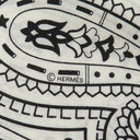 エルメス HERMES カレ140 カレジェアン ホワイト×ブラック カシミヤ シルク ストール 新品 未使用 シュヴァル ドゥ クール バンダナ