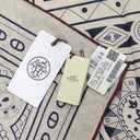 エルメス HERMES カレ140 カレジェアン ナチュラル×マリン×ブラウン カシミヤ シルク ストール 新品 シュヴァル ドゥ クール バンダナ