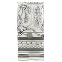 エルメス HERMES カレ140 カレジェアン ホワイト×ブラック カシミヤ シルク ストール 新品 未使用 【 アマゾンの祭典 】