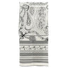 エルメス HERMES カレ140 カレジェアン ホワイト×ブラック カシミヤ シルク ストール 新品 未使用 【 アマゾンの祭典 】