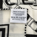 エルメス HERMES カレ140 カレジェアン ホワイト×ブラック カシミヤ シルク ストール 新品 未使用 【 アマゾンの祭典 】