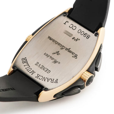 腕時計 フランクミュラー FRANCK MULLER コンキスタドール グランプリ クロノグラフ 8900CCJ 5N-RUBBER 自動巻き メンズ K18PG×Ti コンビ