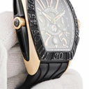 腕時計 フランクミュラー FRANCK MULLER コンキスタドール グランプリ クロノグラフ 8900CCJ 5N-RUBBER 自動巻き メンズ K18PG×Ti コンビ
