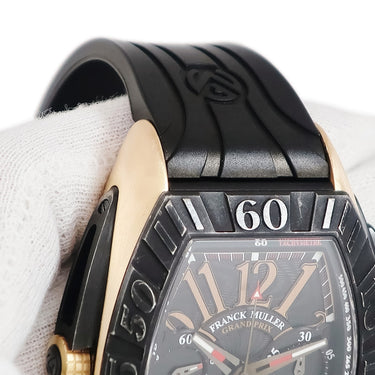 腕時計 フランクミュラー FRANCK MULLER コンキスタドール グランプリ クロノグラフ 8900CCJ 5N-RUBBER 自動巻き メンズ K18PG×Ti コンビ