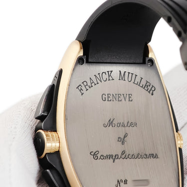 腕時計 フランクミュラー FRANCK MULLER コンキスタドール グランプリ クロノグラフ 8900CCJ 5N-RUBBER 自動巻き メンズ K18PG×Ti コンビ