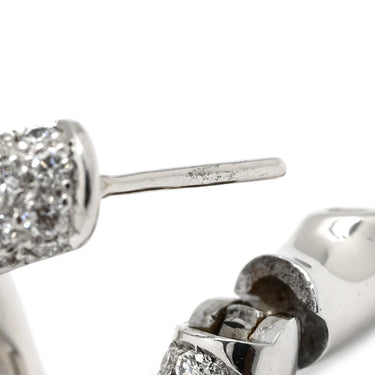 ポメラート Pomellato ダイヤモンド フープピアス ホワイトゴールド K18WG ダイヤモンド ピアス Au750 18K 18金 WG ダイヤ パヴェ レバーバック