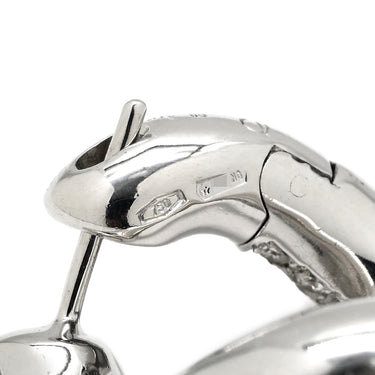 ポメラート Pomellato ダイヤモンド フープピアス ホワイトゴールド K18WG ダイヤモンド ピアス Au750 18K 18金 WG ダイヤ パヴェ レバーバック