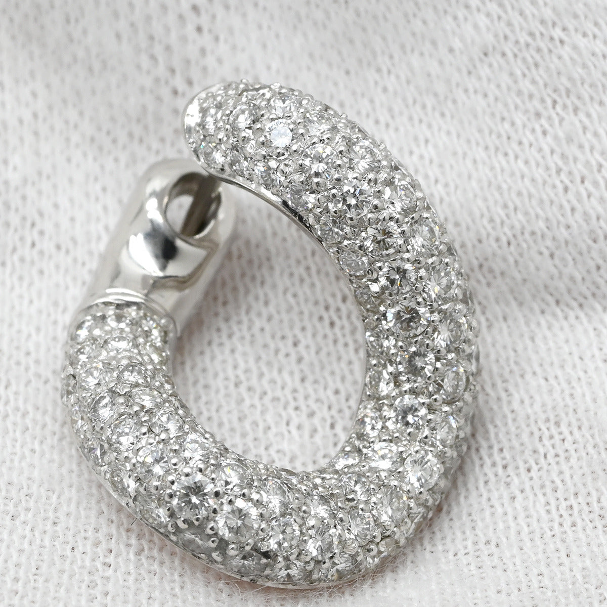 ポメラート Pomellato ダイヤモンド フープピアス ホワイトゴールド