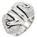 ブルガリ BVLGARI ドッピオクオーレ ホワイトゴールド K18WG ダイヤモンド リング 指輪 ダイヤモンド 750 18金 WG 8.5号