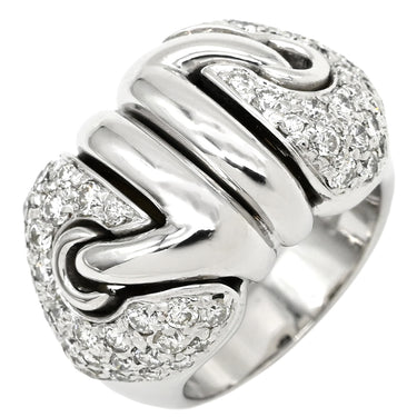 ブルガリ BVLGARI ドッピオクオーレ ホワイトゴールド K18WG ダイヤモンド リング 指輪 ダイヤモンド 750 18金 WG 8.5号
