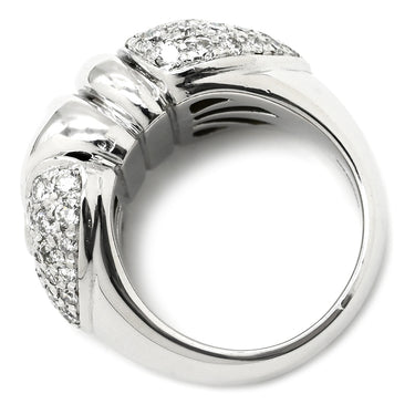 ブルガリ BVLGARI ドッピオクオーレ ホワイトゴールド K18WG ダイヤモンド リング 指輪 ダイヤモンド 750 18金 WG 8.5号