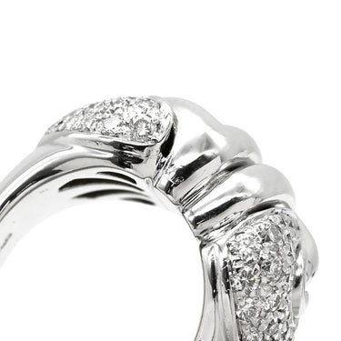 ブルガリ BVLGARI ドッピオクオーレ ホワイトゴールド K18WG ダイヤモンド リング 指輪 ダイヤモンド 750 18金 WG 8.5号