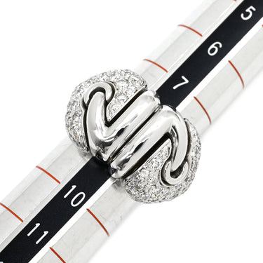 ブルガリ BVLGARI ドッピオクオーレ ホワイトゴールド K18WG ダイヤモンド リング 指輪 ダイヤモンド 750 18金 WG 8.5号