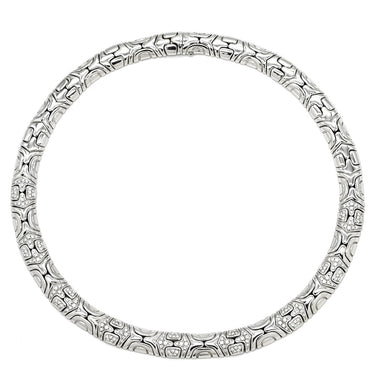ブルガリ BVLGARI ホワイトゴールド パヴェダイヤモンド ネックレス ホワイトゴールド K18WG ダイヤモンド ネックレス BVLGARI Au750 ダイヤ チョーカー
