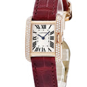 腕時計 カルティエ Cartier タンク アングレーズ SM WT100013 クオーツ レディース K18PG無垢 純正ダイヤモンド スクエア