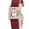 腕時計 カルティエ Cartier タンク アングレーズ SM WT100013 クオーツ レディース K18PG無垢 純正ダイヤモンド スクエア