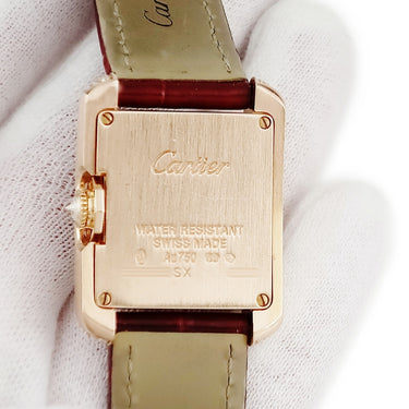 腕時計 カルティエ Cartier タンク アングレーズ SM WT100013 クオーツ レディース K18PG無垢 純正ダイヤモンド スクエア
