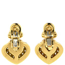ブルガリ BVLGARI ドッピオ クオーレ ダイヤ イエローゴールド K18YG ダイヤモンド ピアス 750 18K 18金 ハートモチーフ