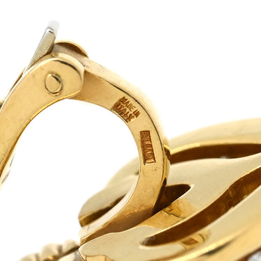 ブルガリ BVLGARI ドッピオ クオーレ ダイヤ イエローゴールド K18YG ダイヤモンド ピアス 750 18K 18金 ハートモチーフ