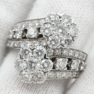 ヴァンクリーフアーペル Van Cleef & Arpels スノーフレイク ドゥーブル フルール VCAR03RG51 プラチナシルバー Pt950 ダイヤモンド #51(JP11) リング 指輪 ダイヤ 雪の結晶 10.5号