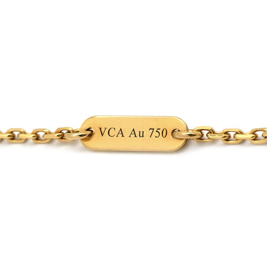 ヴァンクリーフアーペル Van Cleef & Arpels ヴィンテージ アルハンブラ VCARO9VA00 グリーンXイエローゴールド K18YG マラカイト ネックレス 緑 750 18金 マット マラカイト