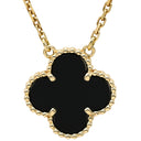 ヴァンクリーフアーペル Van Cleef & Arpels ヴィンテージ アルハンブラ ペンダント VCARA45800 ブラック×イエローゴールド K18YG オニキス ネックレス 黒 Au750 18K オニキス
