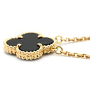 ヴァンクリーフアーペル Van Cleef & Arpels ヴィンテージ アルハンブラ ペンダント VCARA45800 ブラック×イエローゴールド K18YG オニキス ネックレス 黒 Au750 18K オニキス