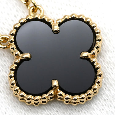 ヴァンクリーフアーペル Van Cleef & Arpels ヴィンテージ アルハンブラ ペンダント VCARA45800 ブラック×イエローゴールド K18YG オニキス ネックレス 黒 Au750 18K オニキス