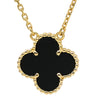 ヴァンクリーフアーペル Van Cleef & Arpels ヴィンテージ アルハンブラ VCARA45800 ブラック×イエローゴールド K18YG オニキス ネックレス Au750 18K 18金 黒 オニキス