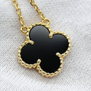 ヴァンクリーフアーペル Van Cleef & Arpels ヴィンテージ アルハンブラ VCARA45800 ブラック×イエローゴールド K18YG オニキス ネックレス Au750 18K 18金 黒 オニキス
