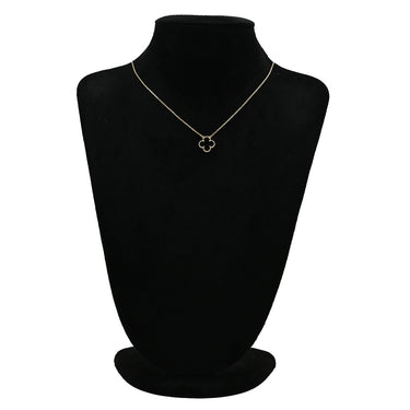 ヴァンクリーフアーペル Van Cleef & Arpels ヴィンテージ アルハンブラ VCARA45800 ブラック×イエローゴールド K18YG オニキス ネックレス Au750 18K 18金 黒 オニキス