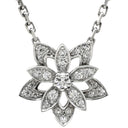 ヴァンクリーフアーペル Van Cleef & Arpels ロータス ペンダント ダイヤ ミニ VCARP0ZW00 ホワイトゴールド K18WG ダイヤモンド ネックレス ペンダント 750 18K WG 26石