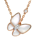 ヴァンクリーフアーペル Van Cleef & Arpels ペンダント VCARO8FO00 ホワイト×ローズゴールド K18RG ダイヤモンド ホワイトマザーオブパール ネックレス ローズゴールド PG 18K シェル 蝶 ダイヤモンド