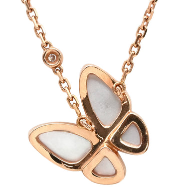 ヴァンクリーフアーペル Van Cleef & Arpels ペンダント VCARO8FO00 ホワイト×ローズゴールド K18RG ダイヤモンド ホワイトマザーオブパール ネックレス ローズゴールド PG 18K シェル 蝶 ダイヤモンド