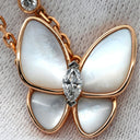 ヴァンクリーフアーペル Van Cleef & Arpels ペンダント VCARO8FO00 ホワイト×ローズゴールド K18RG ダイヤモンド ホワイトマザーオブパール ネックレス ローズゴールド PG 18K シェル 蝶 ダイヤモンド
