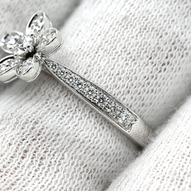 ヴァンクリーフアーペル Van Cleef & Arpels ソクラテス 1フラワー VCARD23700 ホワイトゴールド K18WG ダイヤモンド #52(JP12) リング 指輪 パヴェダイヤ 12号