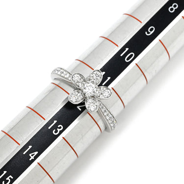 ヴァンクリーフアーペル Van Cleef & Arpels ソクラテス 1フラワー VCARD23700 ホワイトゴールド K18WG ダイヤモンド #52(JP12) リング 指輪 パヴェダイヤ 12号