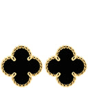 ヴァンクリーフアーペル Van Cleef & Arpels スウィート アルハンブラ VCARA44900 ブラック×イエローゴールド K18YG オニキス ピアス Au750 18K 18金 ブラック オニキス