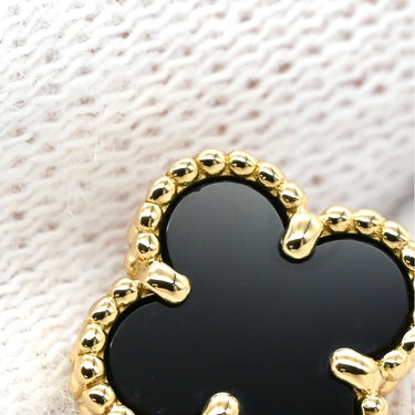 ヴァンクリーフアーペル Van Cleef & Arpels スウィート アルハンブラ VCARA44900 ブラック×イエローゴールド K18YG オニキス ピアス Au750 18K 18金 ブラック オニキス