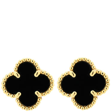 ヴァンクリーフアーペル Van Cleef & Arpels VCARA44900 イエローゴールド×ブラック K18YG オニキス ピアス 黒 Au750 18K 18金 オニキス