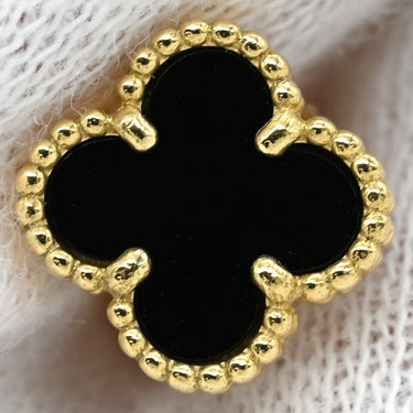 ヴァンクリーフアーペル Van Cleef & Arpels VCARA44900 イエローゴールド×ブラック K18YG オニキス ピアス 黒 Au750 18K 18金 オニキス