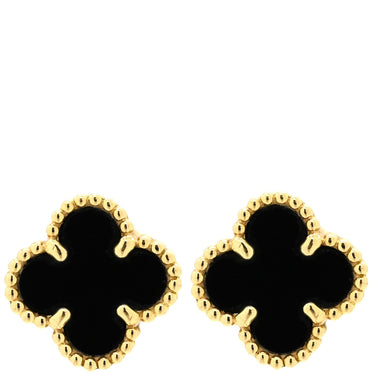 ヴァンクリーフアーペル Van Cleef & Arpels VCARA44900 イエローゴールド×ブラック K18YG オニキス ピアス 黒 Au750 18K 18金 オニキス