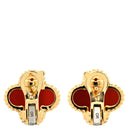 ヴァンクリーフアーペル Van Cleef & Arpels ヴィンテージ アルハンブラ VCARD40400 レッド×イエローゴールド K18YG カーネリアン ピアス Au750 18K 18金 赤 カーネリアン
