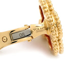 ヴァンクリーフアーペル Van Cleef & Arpels ヴィンテージ アルハンブラ VCARD40400 レッド×イエローゴールド K18YG カーネリアン ピアス Au750 18K 18金 赤 カーネリアン
